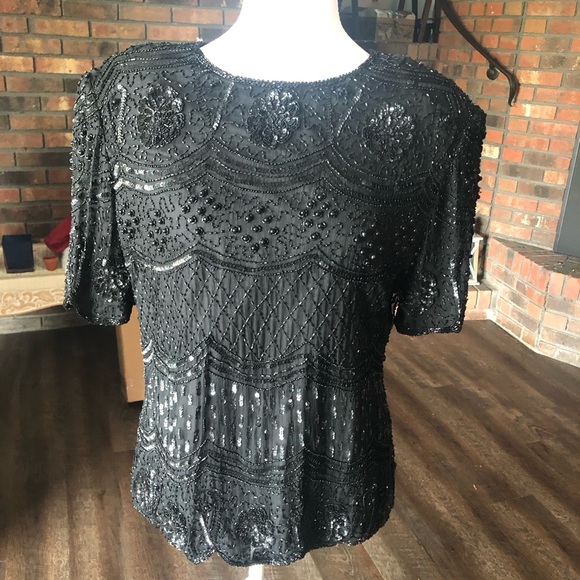 Stenay Tops - Vintage Beaded Blouse